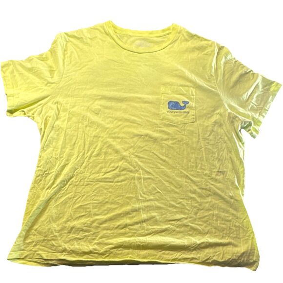 Vineyard Vines Other - Vineyard Vines Men's Yellow Whale Graphic Pocket Cotton T-Shirt XXL Short Sleeve